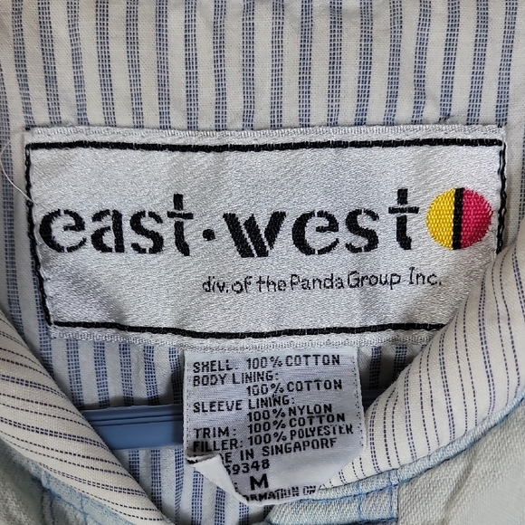 Vintage 80s Women Faded Denim Bomber Jacket Size M Acid Wash Patchwork Grunge - Picture 9 of 15